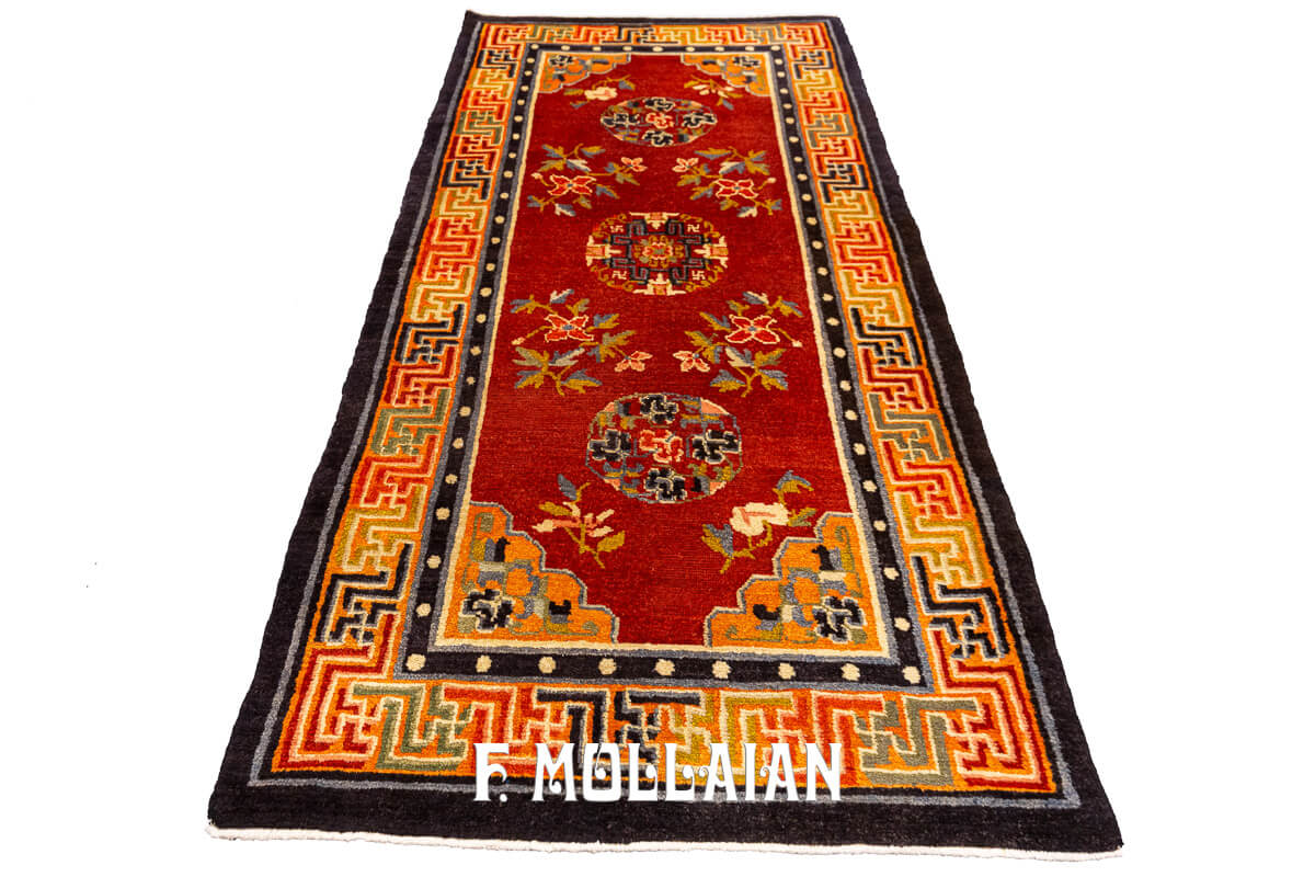 Antique Tibetan Rug Red Field n°:715174